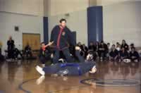 Photo of Sifu Winokur demonstrating the fan